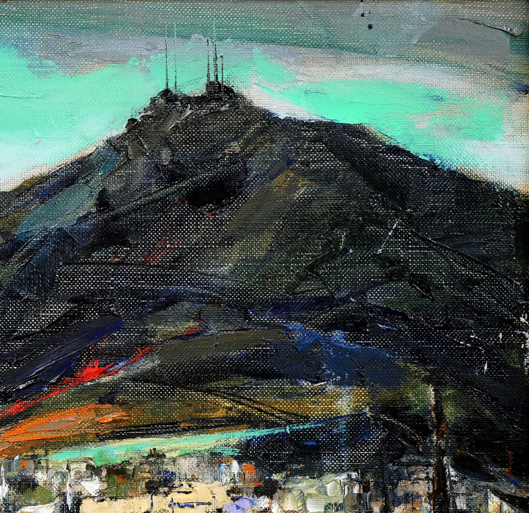 石岡剛「函館山」油絵・F8号 拡大画像2