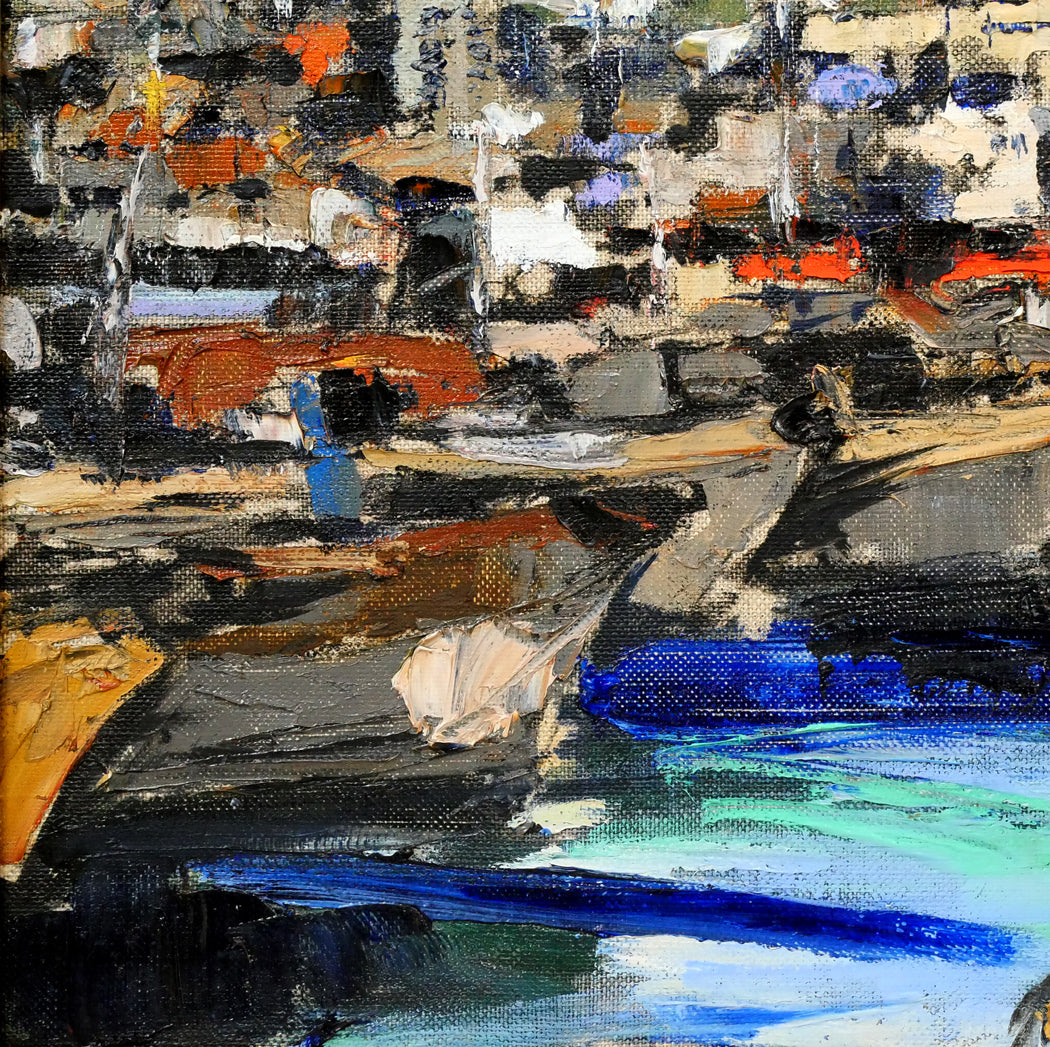 石岡剛「函館山」油絵・F8号 拡大画像4