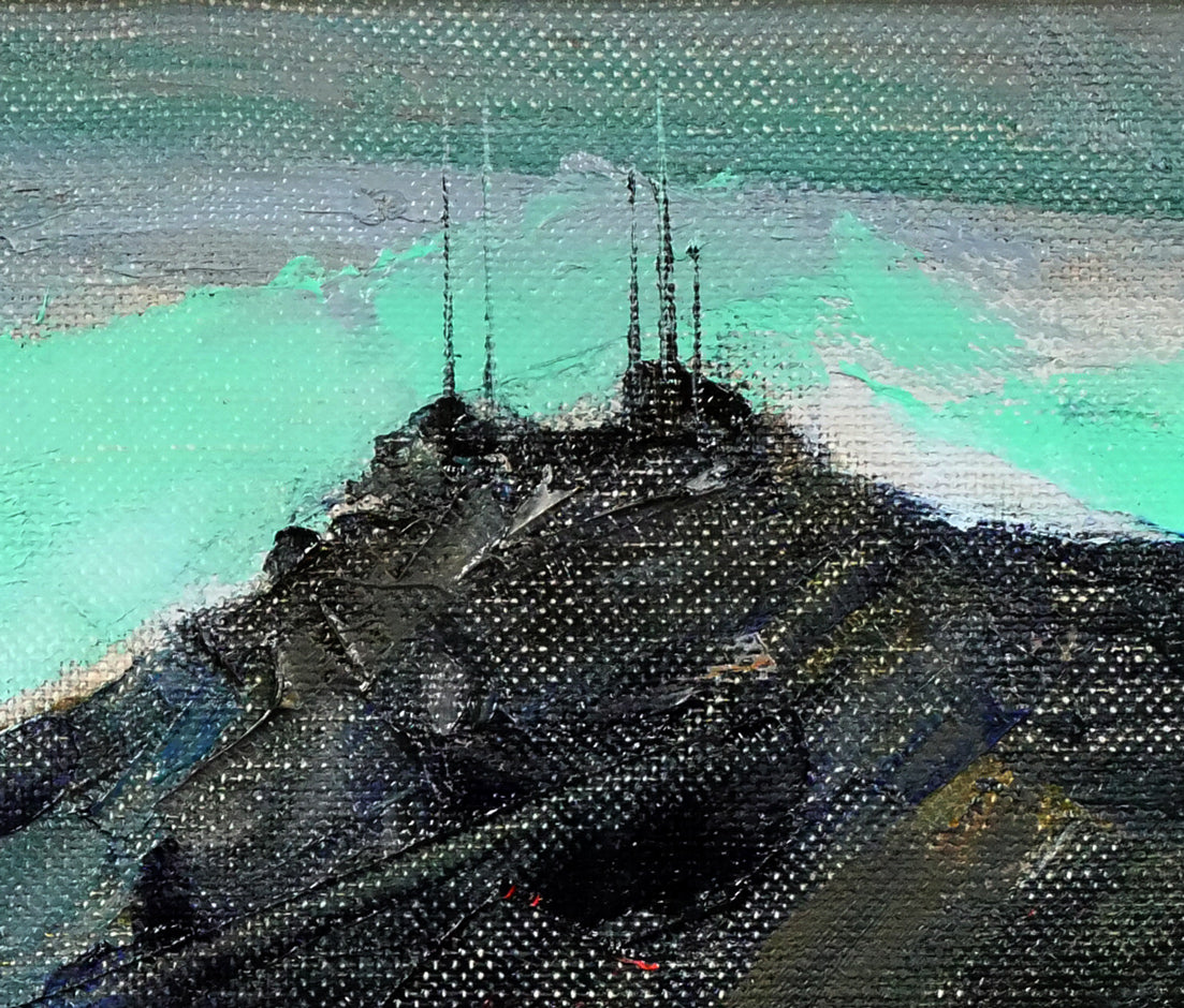 石岡剛「函館山」油絵・F8号 拡大画像3