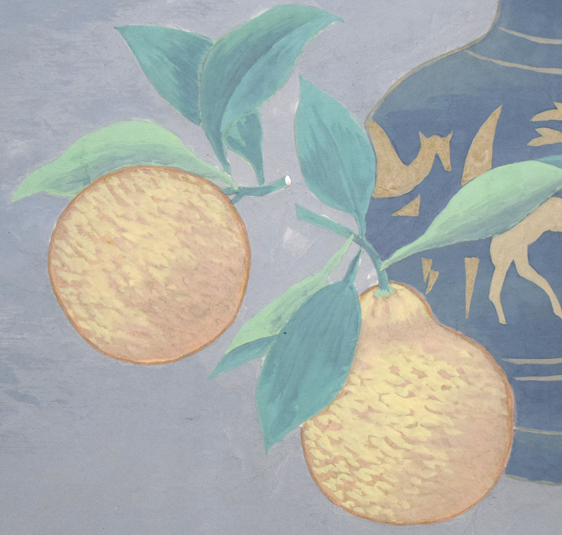 石原梅渓「静物画」日本画・8号 拡大画像2