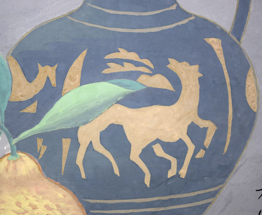 石原梅渓「静物画」日本画・8号 拡大画像5