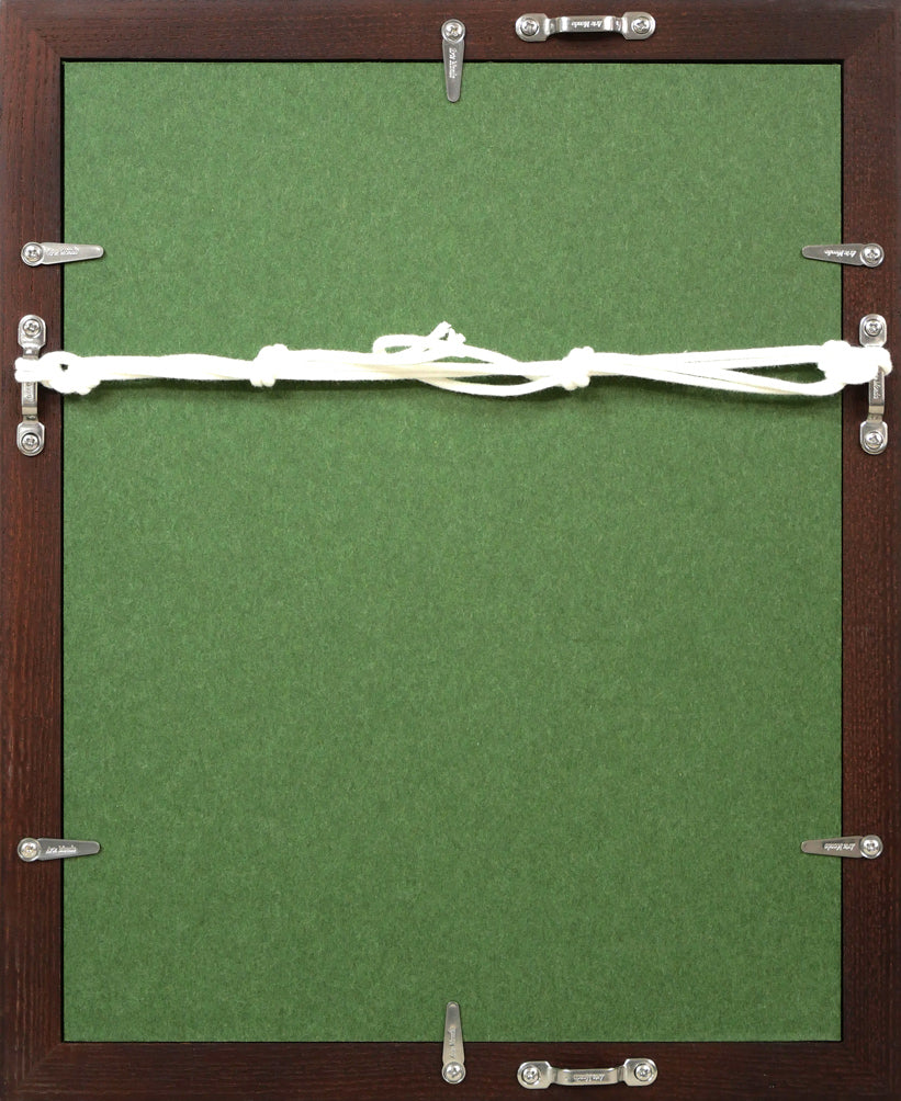 一原有徳「雪原」銅版画 額縁裏側画像