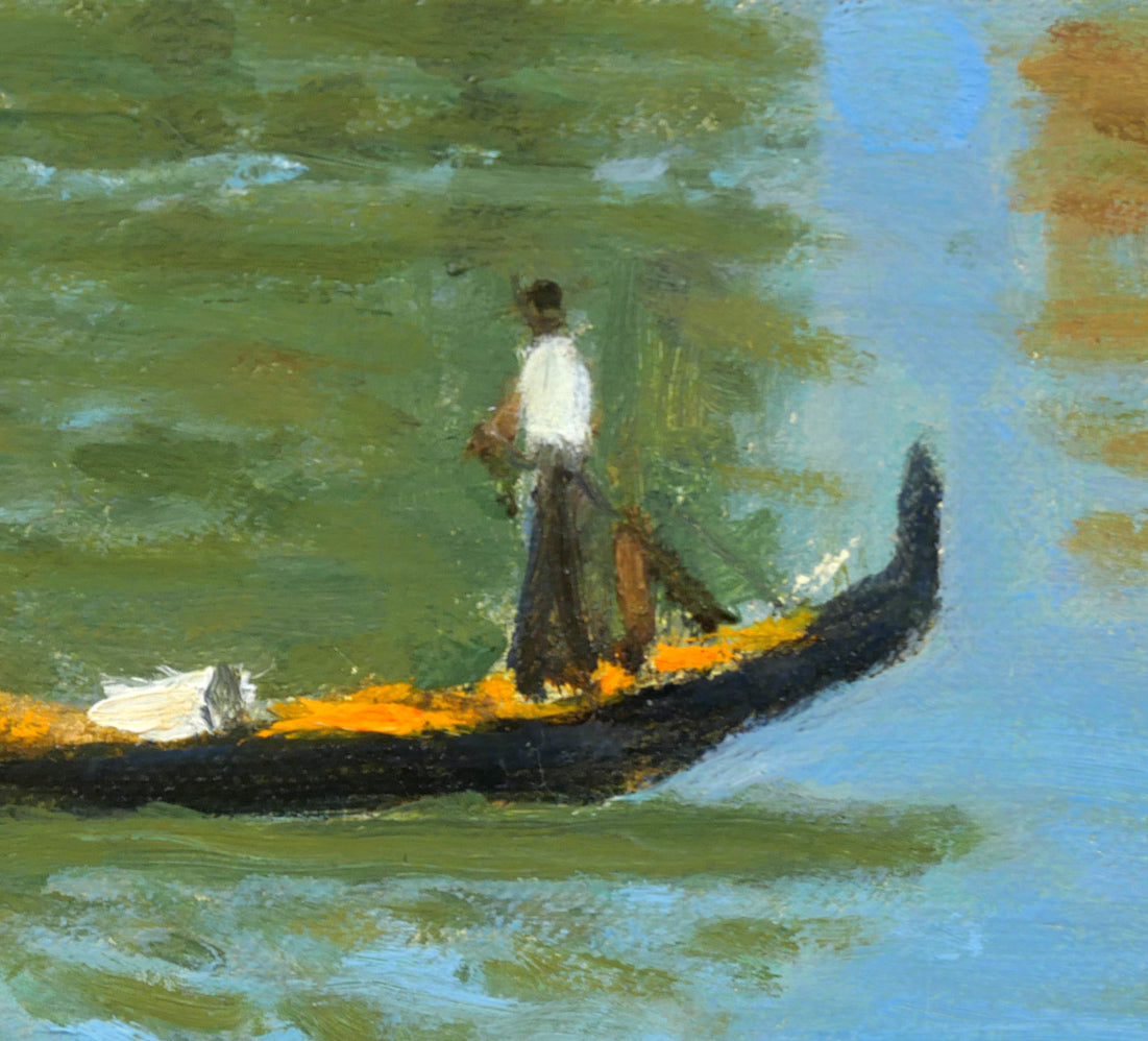 一木万寿三「ヴェネチア(イタリア)」油絵・SM 拡大画像3