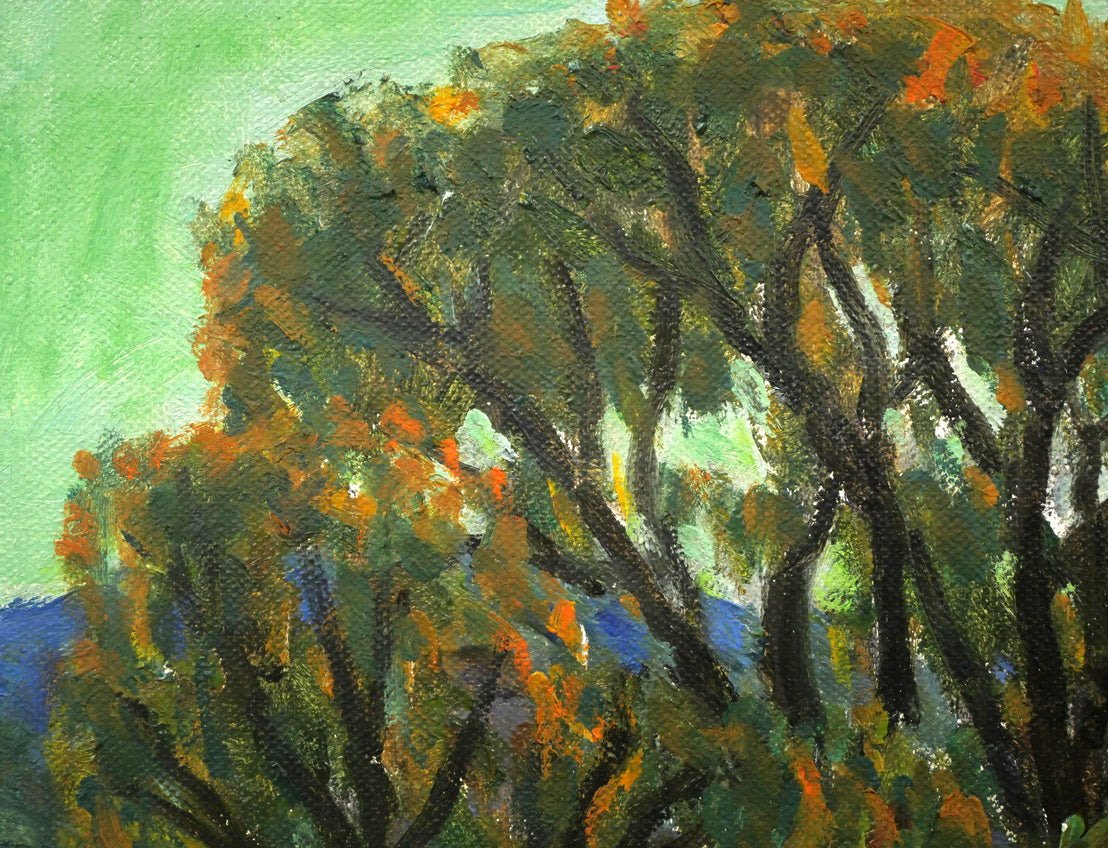 一木万寿三「山の手風景」油絵・F4号 拡大画像1