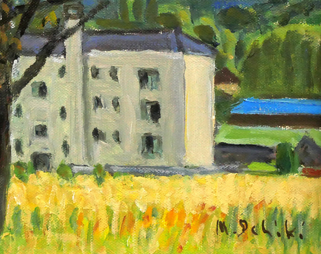 一木万寿三「山の手風景」油絵・F4号 拡大画像4