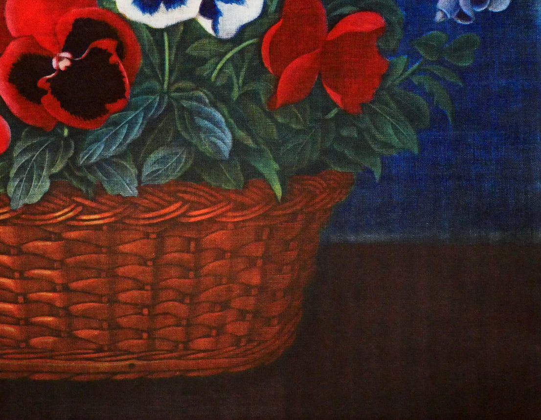 伊藤倭子「花篭パンジイ」銅版画 拡大画像4
