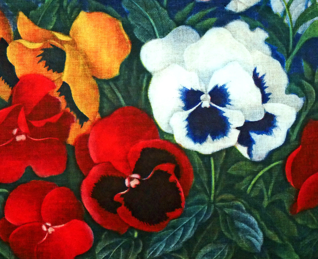 伊藤倭子「花篭パンジイ」銅版画 拡大画像5