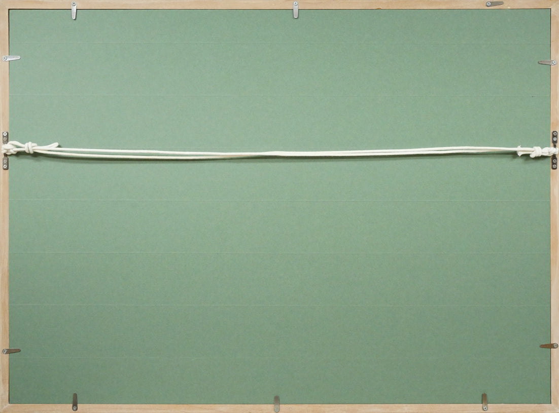 伊藤伊八「釧路風景」油絵・M10号 額縁裏側画像