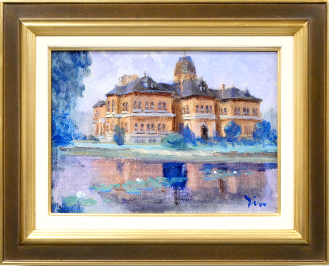 伊藤仁「北海道庁」油絵・F4号