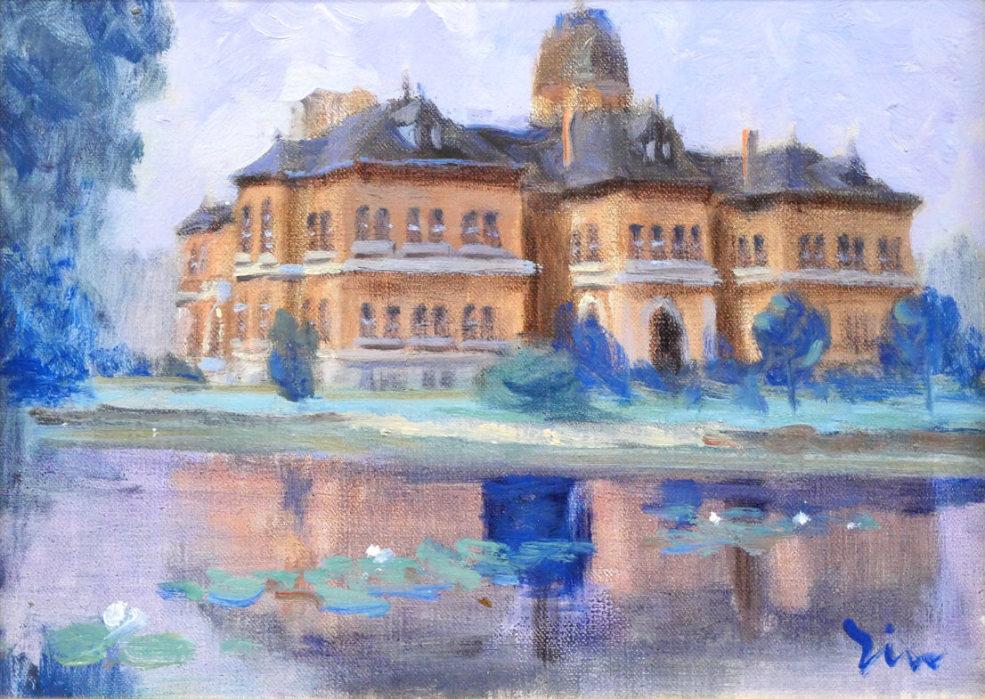 伊藤仁「北海道庁」油絵・F4号 作品全体画像