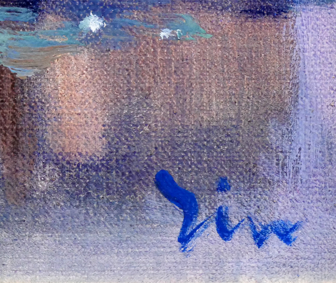 伊藤仁「北海道庁」油絵・F4号 サイン拡大画像