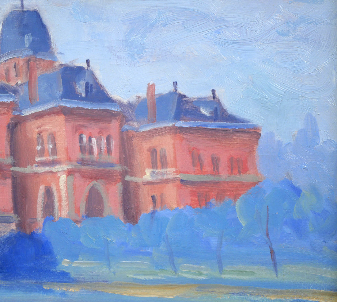 伊藤仁「北海道庁之池」油絵・F6号 拡大画像3