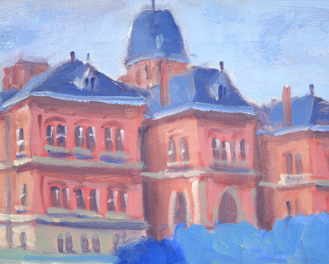 伊藤仁「北海道庁之池」油絵・F6号 拡大画像2