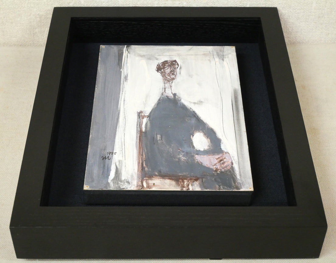 伊東将夫「人物像」油絵・SM 額装画像4