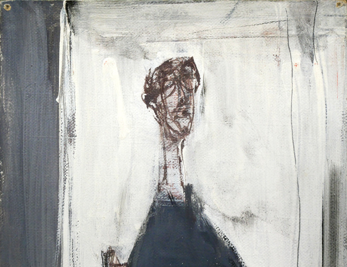 伊東将夫「人物像」油絵・SM 拡大画像1