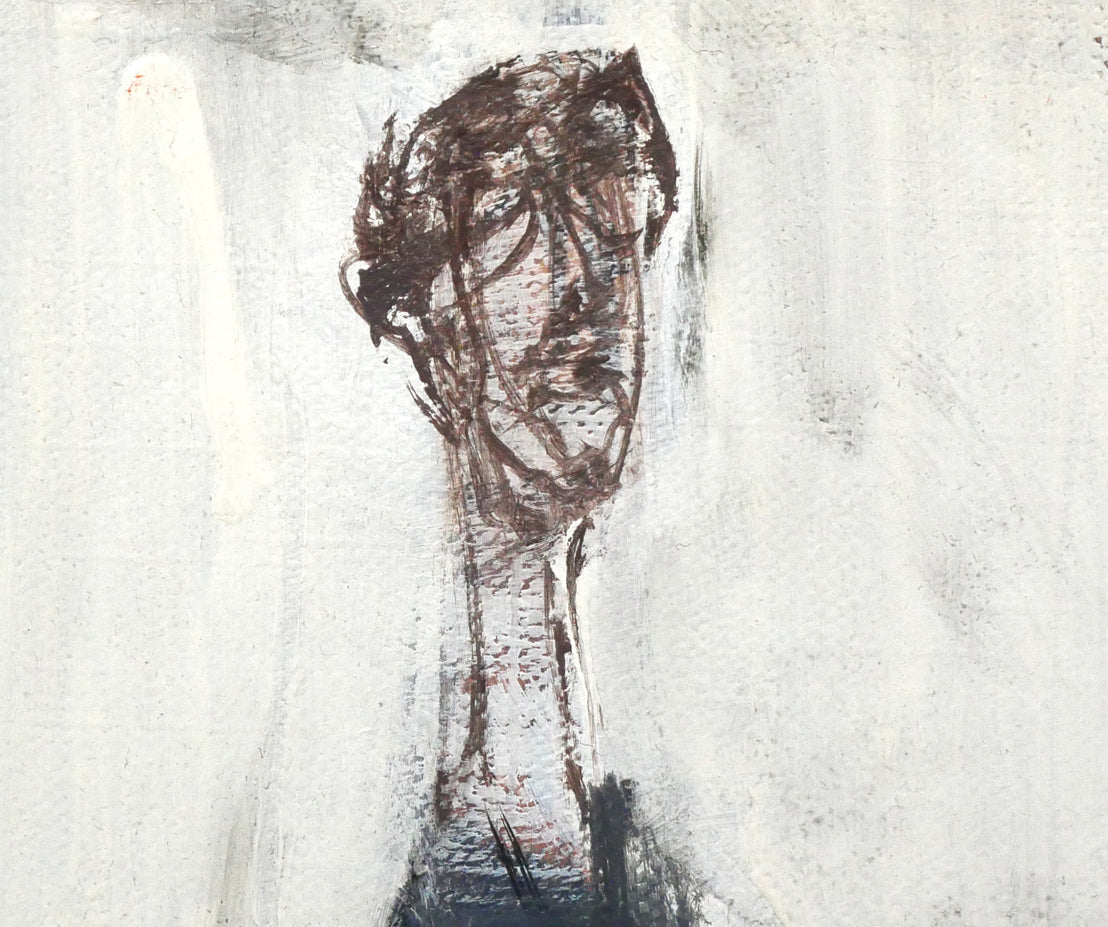 伊東将夫「人物像」油絵・SM 拡大画像2