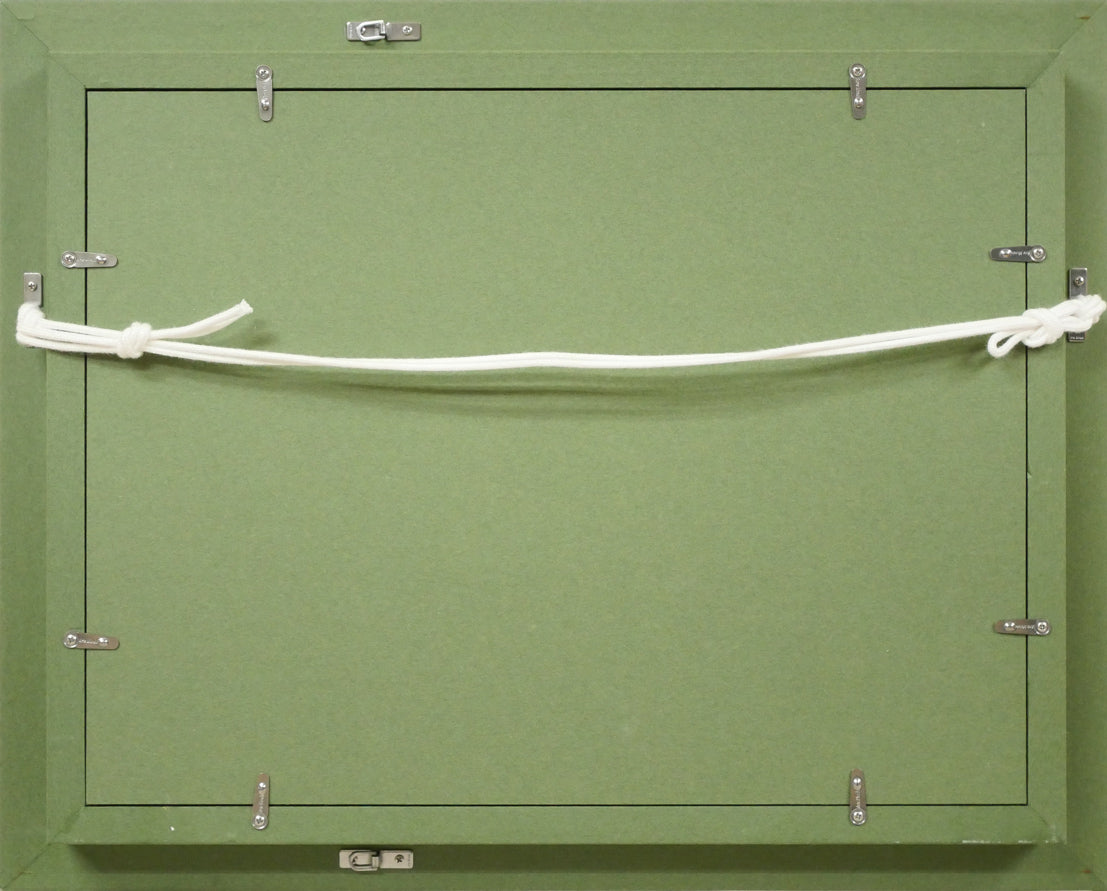 伊東将夫「馬と流氷」油絵・F4号 額縁裏側画像