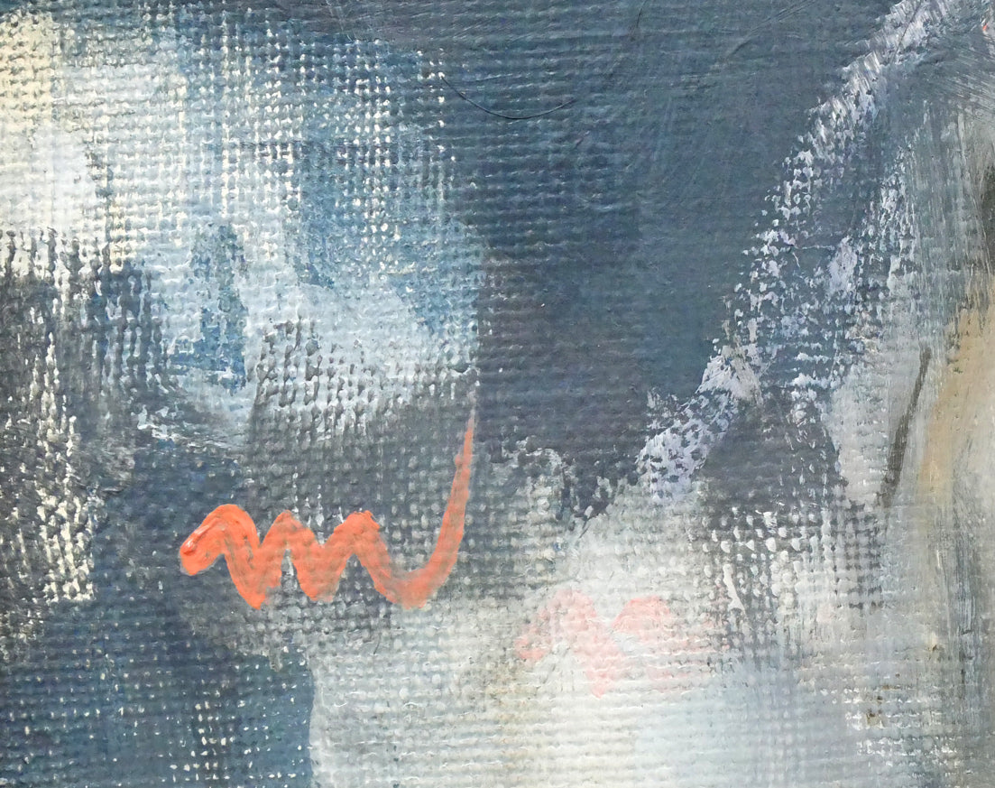 伊東将夫「馬と流氷」油絵・F4号 サイン拡大画像