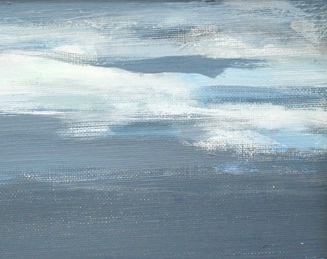 伊東将夫「馬と流氷」油絵・F4号 拡大画像2