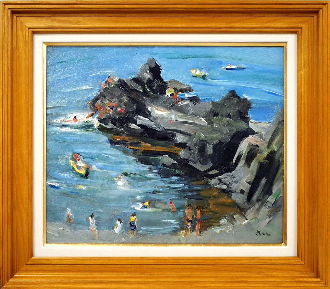 伊藤正「夏の祝津(小樽)」油絵・F8号