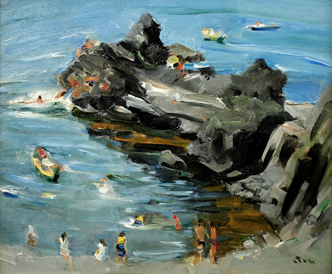 伊藤正「夏の祝津(小樽)」油絵・F8号 作品全体画像