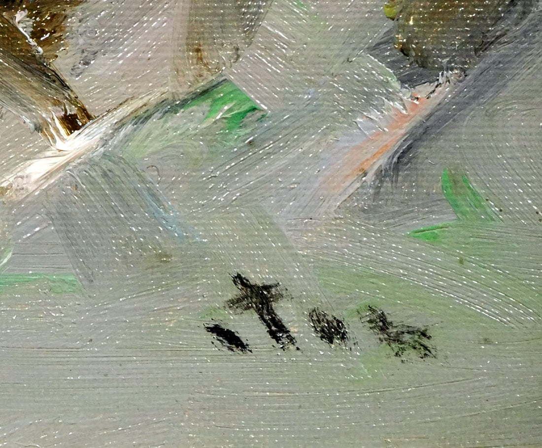 伊藤正「夏の祝津(小樽)」油絵・F8号 サイン拡大画像