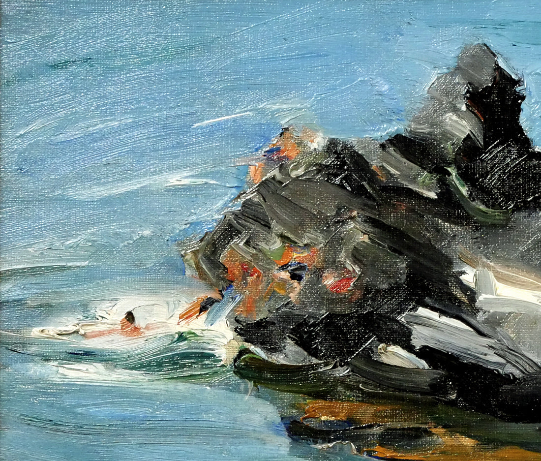 伊藤正「夏の祝津(小樽)」油絵・F8号 拡大画像1