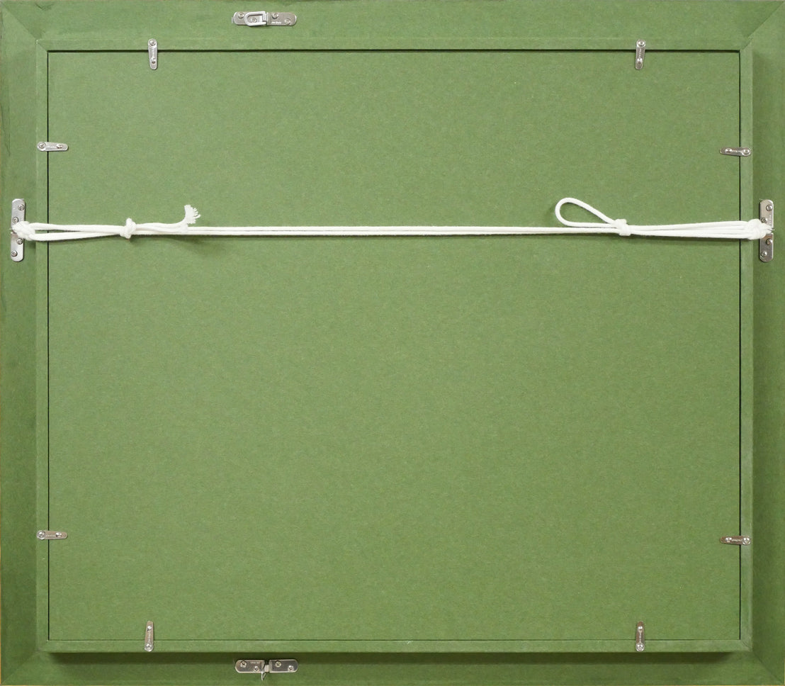 伊藤正「夏の祝津(小樽)」油絵・F8号 額縁裏側画像