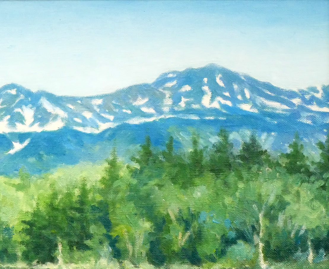 伊藤晴二「知床五湖と知床連峰」油絵・変形20号 拡大画像3