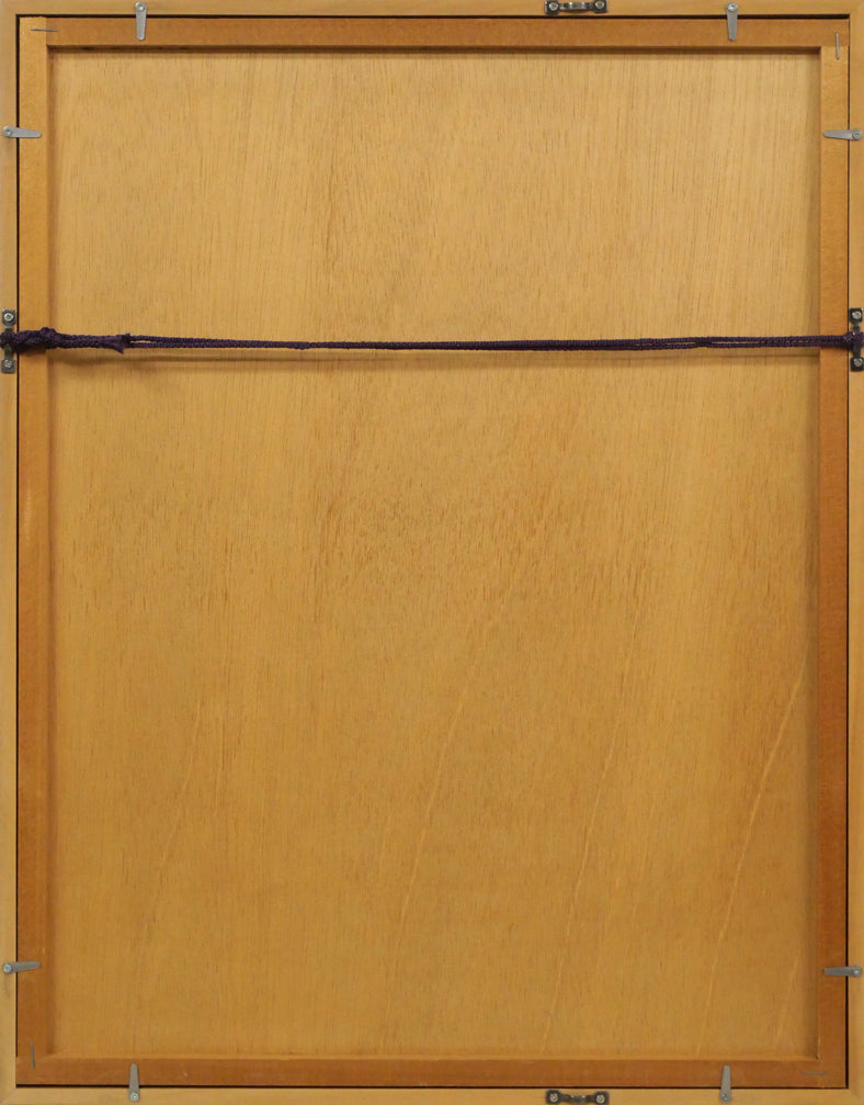 伊藤正「倉敷(奈良萬の小路)」水彩画・4号 額縁裏側画像