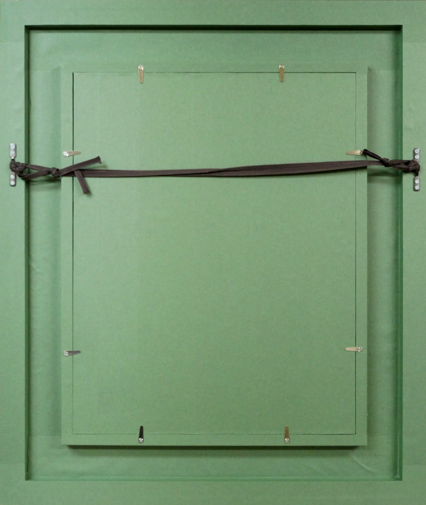 伊藤正「パンジー」油絵・F6号 額縁裏側画像