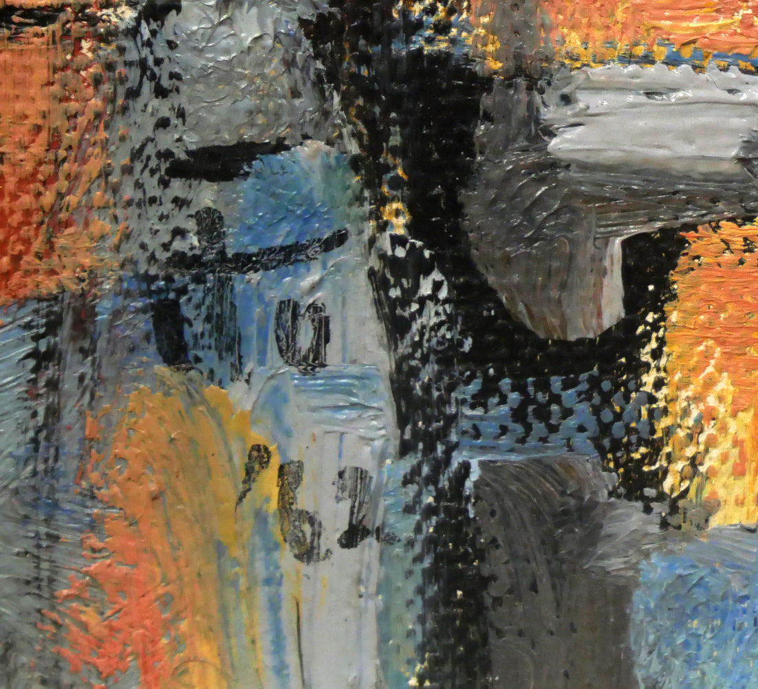 伊藤正「パリの家」油絵・F10号 サイン、年記(1962年作)