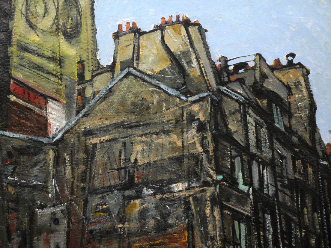 伊藤正「パリの家」油絵・F10号 拡大画像1