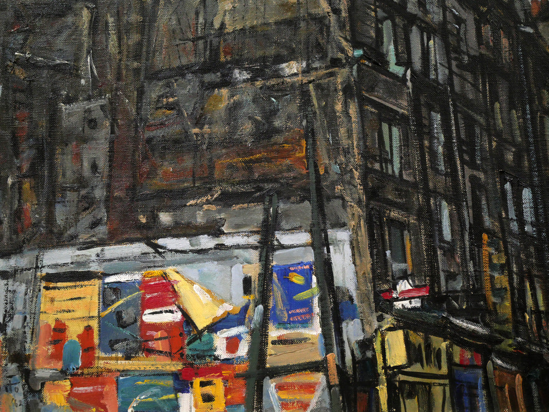 伊藤正「パリの家」油絵・F10号 拡大画像3