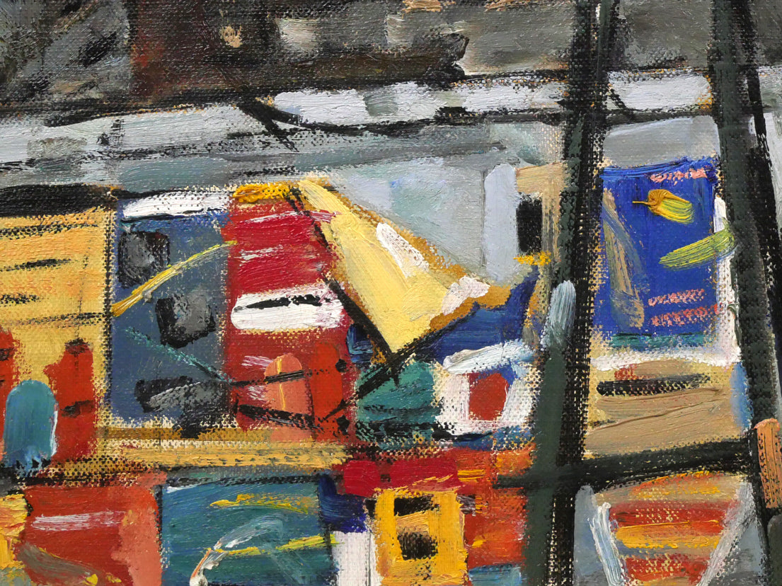 伊藤正「パリの家」油絵・F10号 拡大画像4