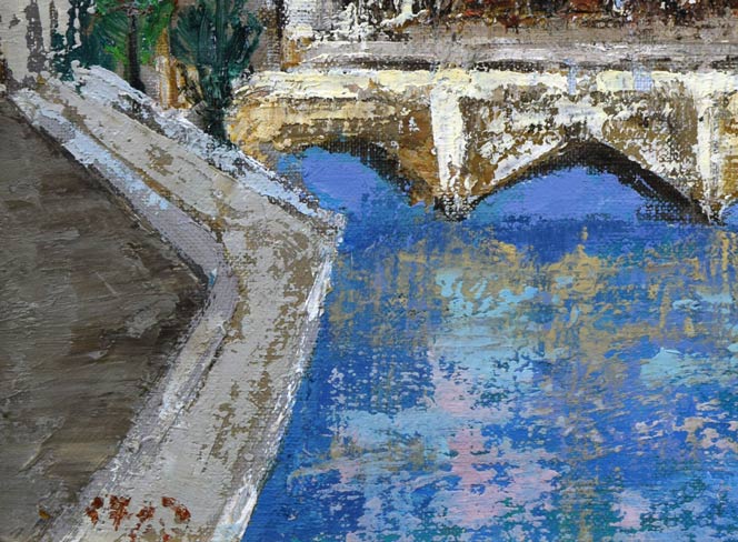 伊藤伊八「チューリッヒ(スイス)」油絵・F4号 拡大画像3