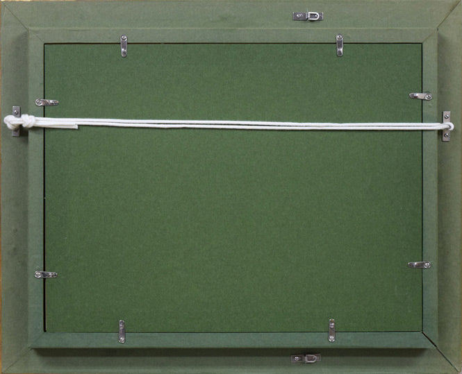 伊藤伊八「チューリッヒ(スイス)」油絵・F4号 額縁裏側画像