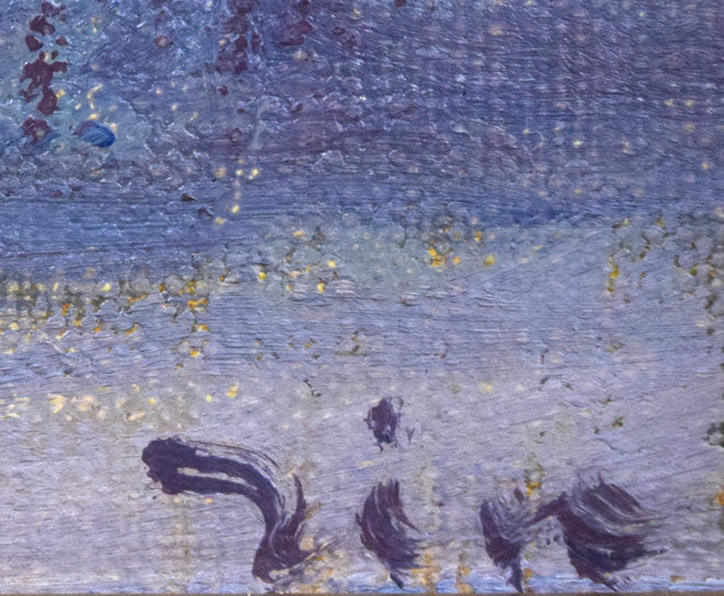 伊藤 仁「旧札幌中央郵便局」油絵・変形2号 サイン拡大画像