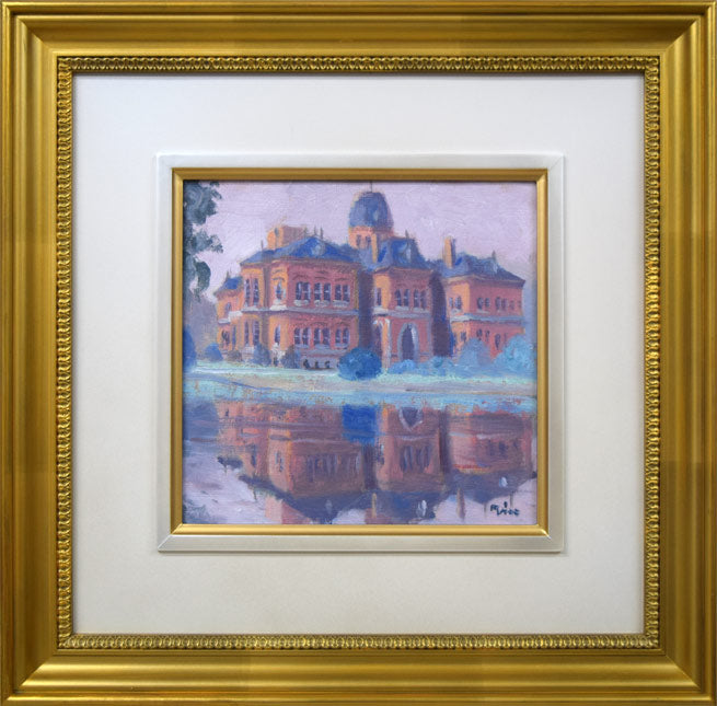 伊藤 仁「道庁」油絵・スクエアSM