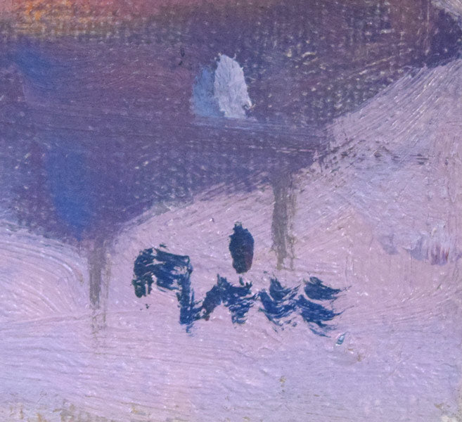 伊藤 仁「道庁」油絵・スクエアSM サイン拡大画像