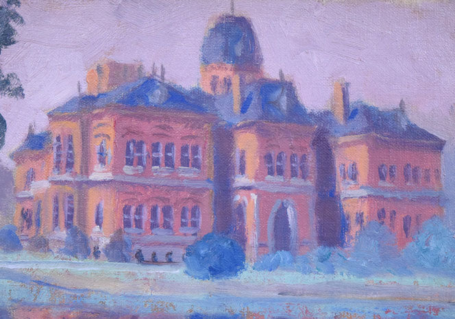 伊藤 仁「道庁」油絵・スクエアSM 拡大画像1