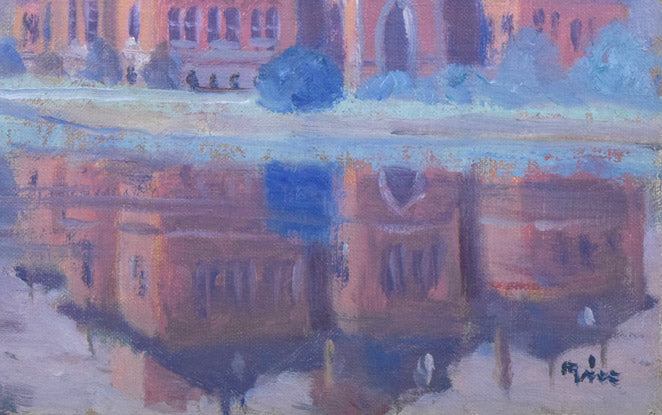 伊藤 仁「道庁」油絵・スクエアSM 拡大画像2