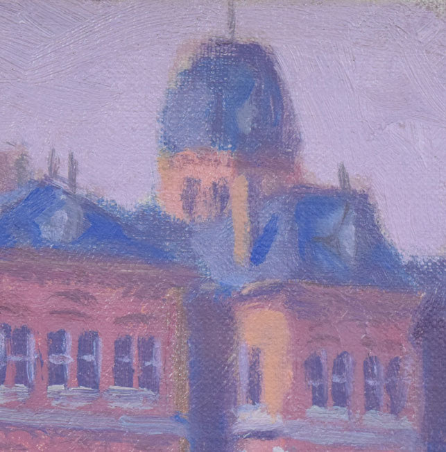 伊藤 仁「道庁」油絵・スクエアSM 拡大画像3