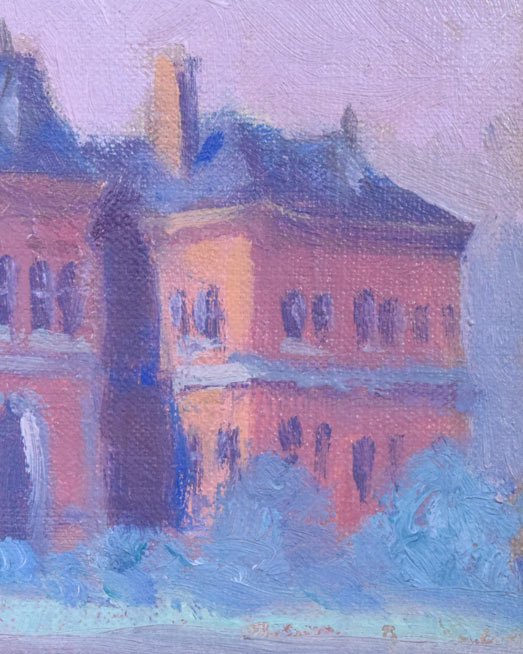 伊藤 仁「道庁」油絵・スクエアSM 拡大画像5