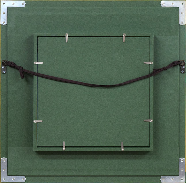 伊藤 仁「道庁」油絵・スクエアSM 額縁裏側画像