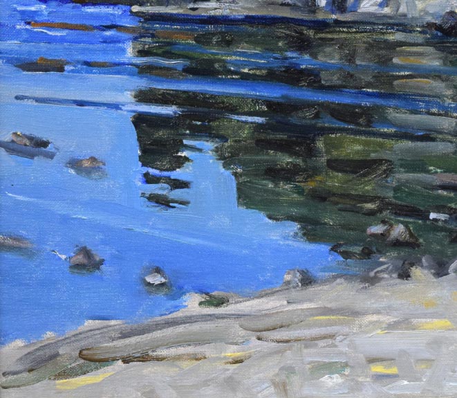 伊藤正「本目灯台(島牧)」油絵・F8号 拡大画像6