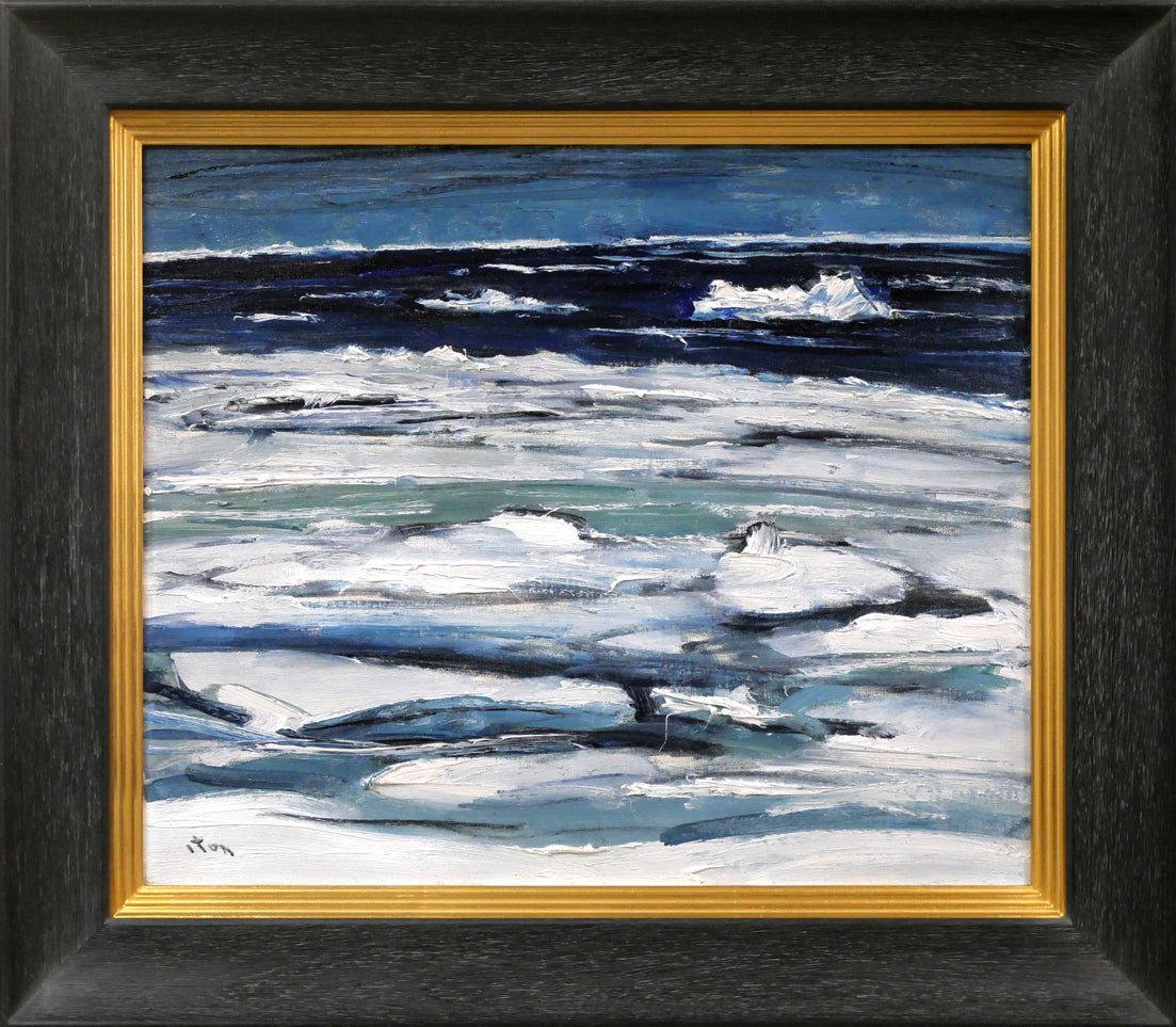 伊藤正「流氷」油絵・F8号