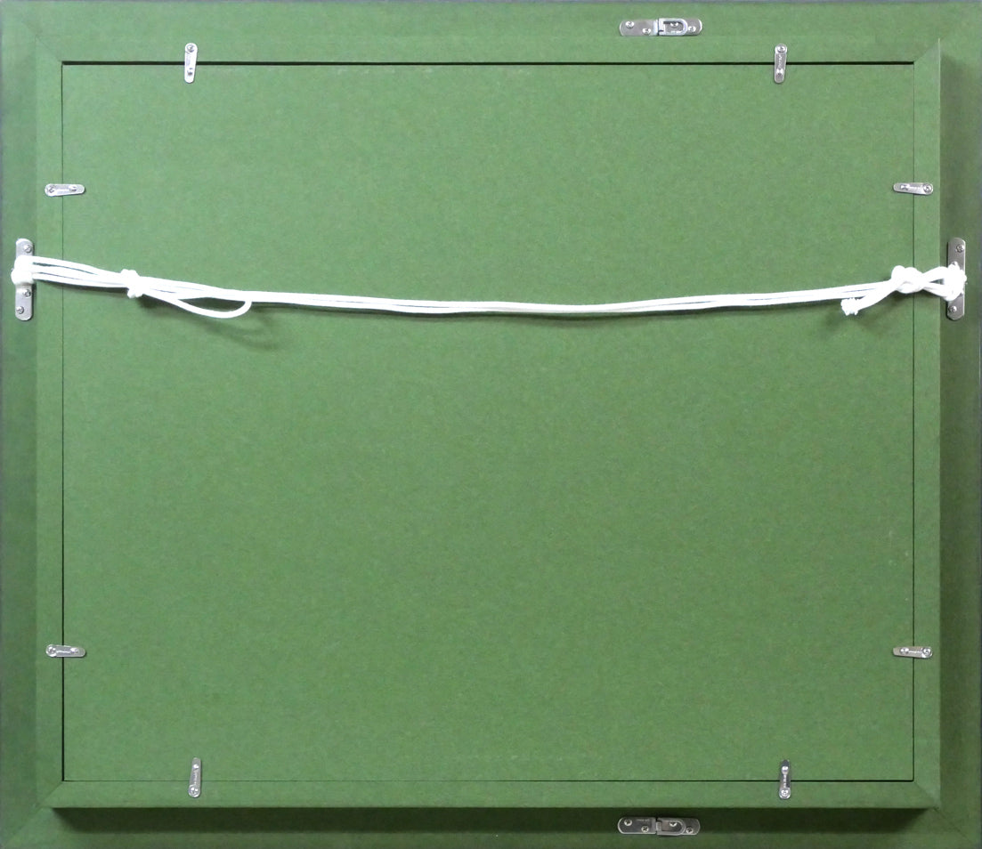 伊藤正「流氷」油絵・F8号 額縁裏側画像