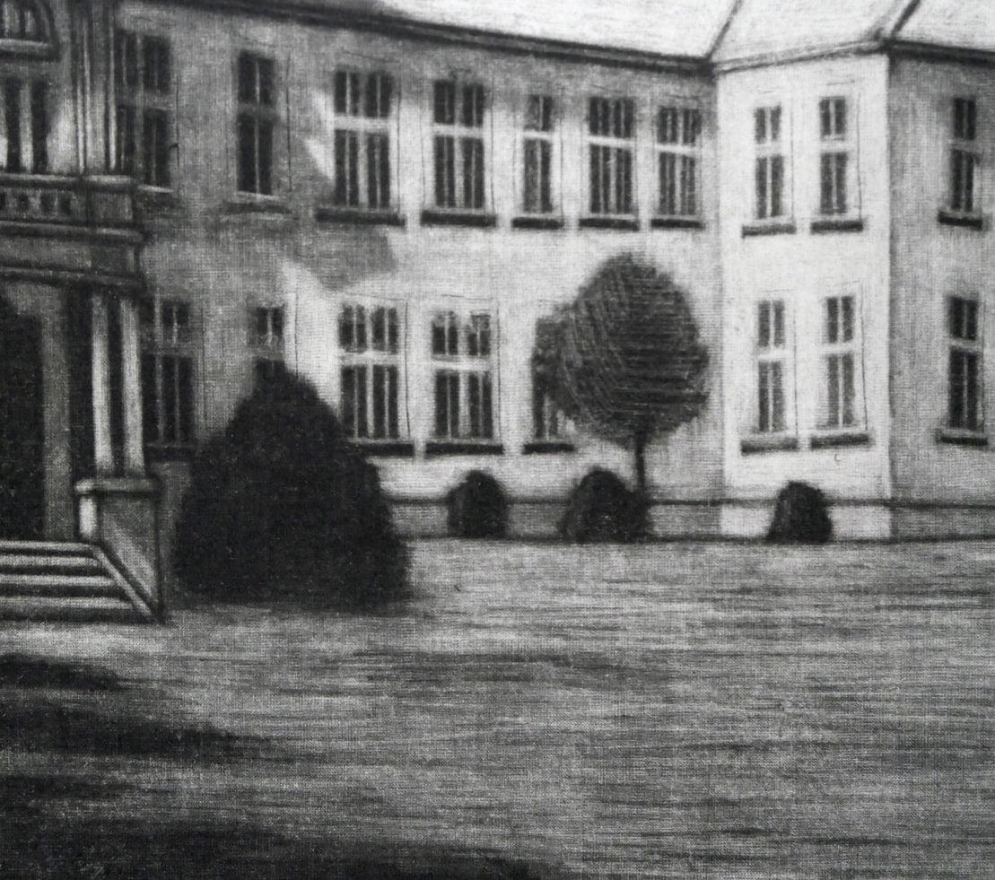 伊藤倭子「小樽高等商業学校(小樽商科大学)」銅版画 拡大画像5