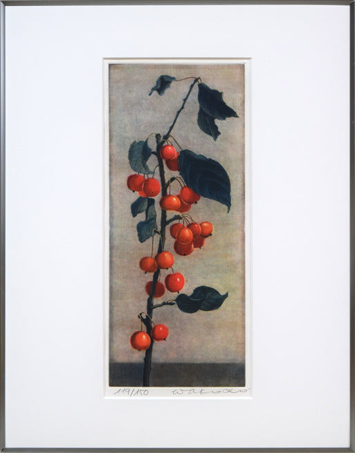 伊藤倭子「赤い実」銅版画